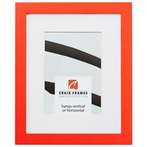 Craig Frames Confetti, 22x28 inch Modern Orange Picture Frame Matted for an 18x24 Photo