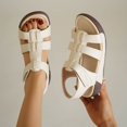 thumbnail image 4 of Wedge Sandals for Women, Fish Mouth Open Toe, Thick Sole, Adjustable Ankle Strap, Synthetic Leather, Cushioned Footbed, 4 of 9