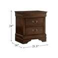 thumbnail image 3 of Pemberley Row Wood Brown Cherry Nightstand Rectangular 23.75" H x 21.5" W x 15.75" D, 3 of 3