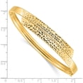 thumbnail image 3 of 14K Yellow Gold 14Ky 3/16 Polished & Diamond-Cut Overlap Hinged Bangle (7 X 10) Made In United States db722, 3 of 5
