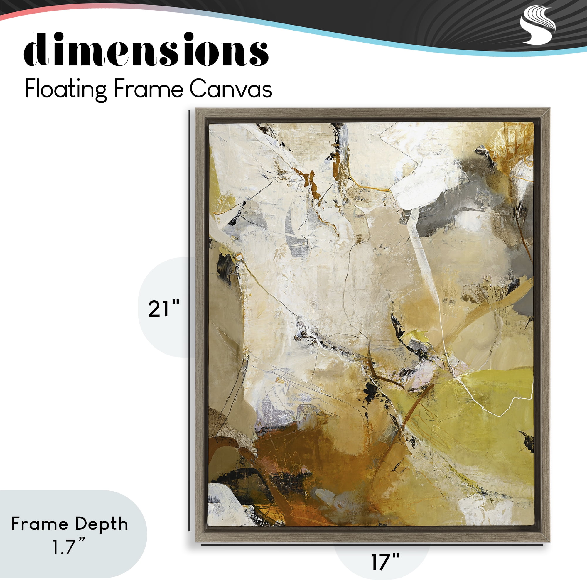 Stupell Industries Warm Earth Tones In Motion Brown Framed Floater Canvas Wall Art, design by Design Fabrikken