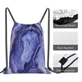 thumbnail image 5 of Leisure Draw String Mouth Backpack 16 X 14 Woven Band Durable Not Easy To Fall Off In Travel Portable Draw String Design Blueviolet Marble_3, 5 of 8