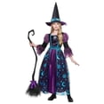 thumbnail image 2 of Gunia Girls Halloween Witch Costume Dress Up Set 3 Piece Cosplay Costumes Role Play Outfits Stage Performance Holiday Party Wear,Purple, 2 of 7