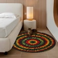 thumbnail image 2 of Round Rugs 3Ft, Colorful Ombre Boho Round Area Rug Washable Indoor Throw Carpet, Retro Red Green Yellow Gradient Art Small Non Slip Circle Rug for Bedroom Living Room Home Decor Aesthetic, 2 of 8