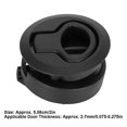 thumbnail image 3 of Round Black Flush Pull Slam Latch Deck Hatch Handle Lock for Marine Boat RV Drawers, 3 of 3