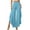 Light Blue, variant on Women's Solid High Waist Flowy Wide Leg Pants,Layered Split Hem Pants with Side Pockets,Loose Casual Palazzo Trousers for Summer,Black Women's S-XXXL