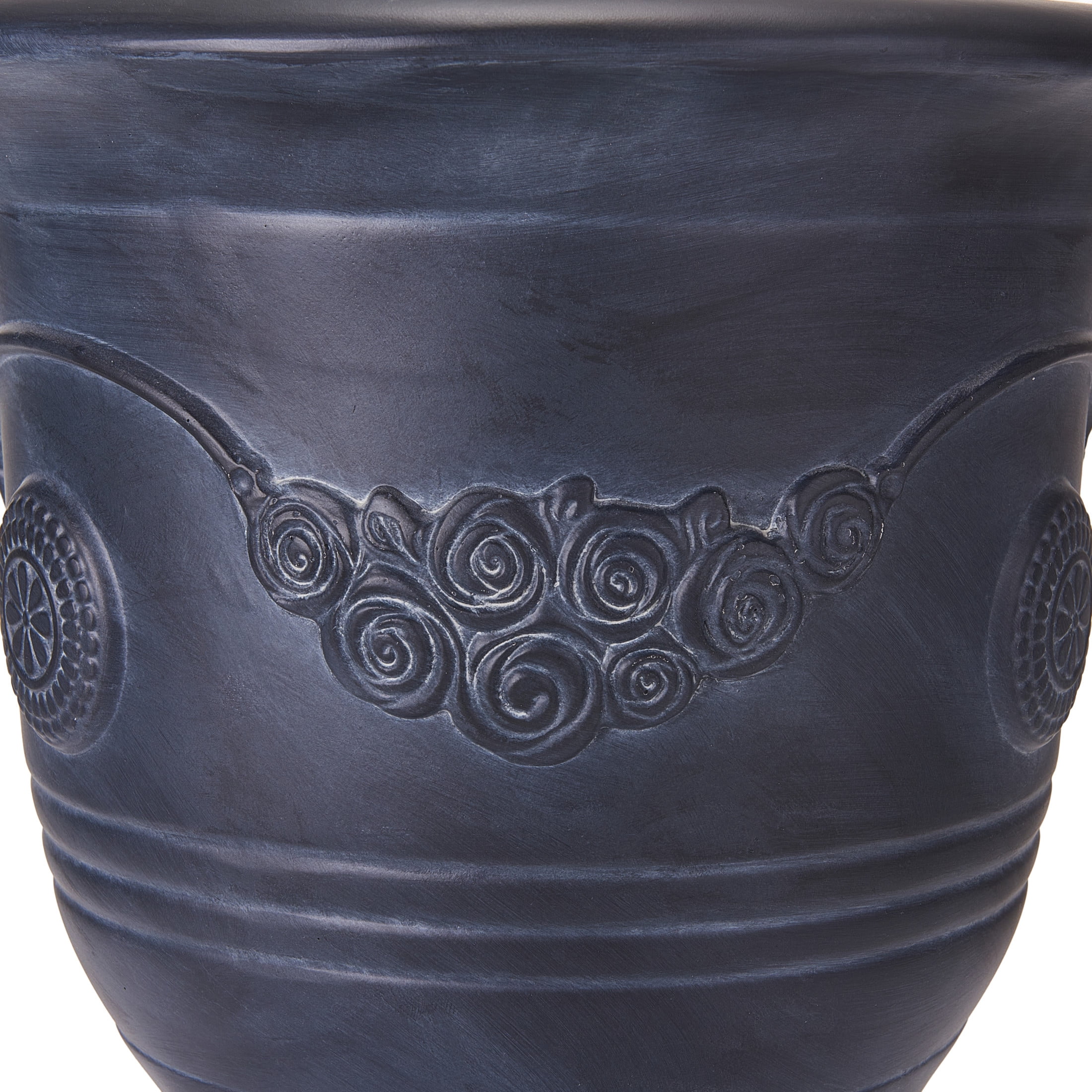 Christopher Knight Home 21.26"H Vintage MGO Outdoor Flower Urn Planter for Garden, Antique Black