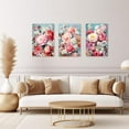 thumbnail image 4 of ZHONGYUTONG Abstract Flowers Wall Art 3 Pieces Blooming Colorful Floral Canvas Picture Prints Nature Painting Artwork Home Decor Framed (20.00" x 28.00" x 3PCS), 4 of 6