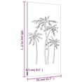 thumbnail image 7 of vidaXL Patio Wall Decoration 41.3"x21.7" Corten Steel Palm Tree Design, 7 of 7