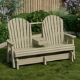 thumbnail image 3 of Wildridge Heritage 5' Glider with Console Glider, Weathered Wood - Outdoor Weather Resistant Recycled Plastic Furniture for Patio, 3 of 4
