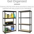 thumbnail image 6 of Space Solutions 1000 Riveted Metal Shelving 4-Shelf Unit in Black, 6 of 9