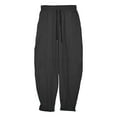 thumbnail image 4 of RMGVDSD Mens Casual Jogger Pants Men's Pants Loose Fit Elastic Waist Drawstring Straight-Legs Trousers Solid Color Breathable Summer Beach Pants Loose Fit Joggers Pant, 4 of 4