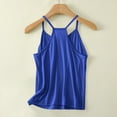 thumbnail image 4 of GA WEIHUA Womens Sleeveless Tank Tops Racerback Workout Yoga Shirts Summer Fashion Going Out Camisoles Spaghetti Strap T Shirts(Blue,XXL), 4 of 5