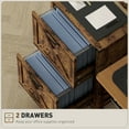 thumbnail image 4 of HOMCOM Vertical Filing Cabinet with 2 Drawers, Rustic Farmhouse Office Storage Cabinet for A4, Letter Size, Rustic Brown, 4 of 7