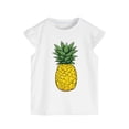 thumbnail image 4 of OYXSER Toddler Girls Outfits Fruit Print Short Sleeve T-Shirt Tops & Shorts Sets 2Pcs Clothes Set, White 4-5T, 4 of 5