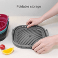 thumbnail image 3 of Air Fryer Silicone Plate Square Reusable Air Fryer Cooking Accessories Foldable 8.5in Airfryer Tool Bakin, 3 of 7