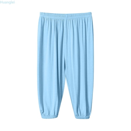 Huanglei Kids Loose Solid Color Jogging Slacks 3 12 Years Girls Trousers