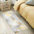 thumbnail image 6 of Grey and Gold Marble Luxury Kitchen Rug Non Slip Bathroom Plush Mat Shaggy Bedroom Carpet 39"x20", 6 of 6