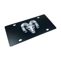 RAM 3D Logo Black Carbon Steel License Plate Official Licensed