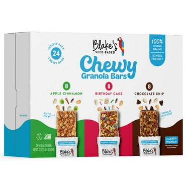 Blake’s Seed Based Chewy GP27 Granola Bars - Variety Pack (24 Count), Vegan, Gluten Free, Nut Free & Dairy Free, Healthy Snacks for Kids or Adults, School Safe, Low Calorie Soy Free Snack