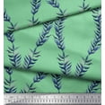 thumbnail image 2 of Soimoi Green Rayon Fabric Laurel Leaves Print Fabric by the Yard 58 Inch Wide, 2 of 3