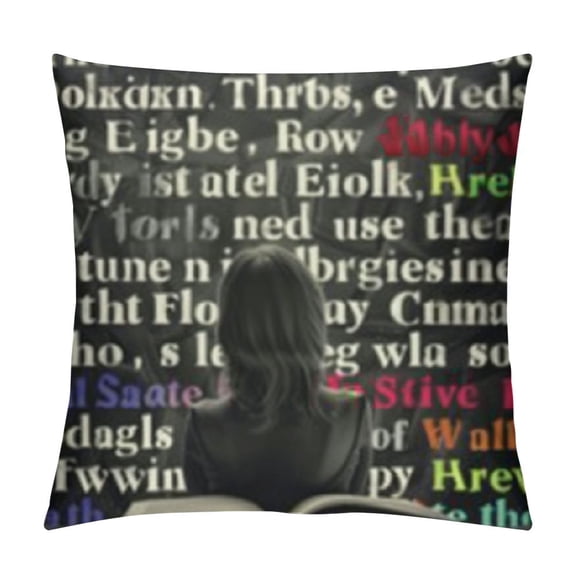 Throw Pillow Covers and Classroom Mathematics Teacher Read Colorful Elementary Bookstore Doodle Decorative Pillow Cases Home Decor Square Pillowcases