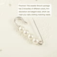 thumbnail image 2 of Broche de perlas Bulk Faux Pearl Pins Brooch Conjunto con multicolor Moda Bufanda Mantiga Joyas para manualidades para el cabello Ropa Paquete blanco de 3 Scienceny AP004739-01, 2 of 7