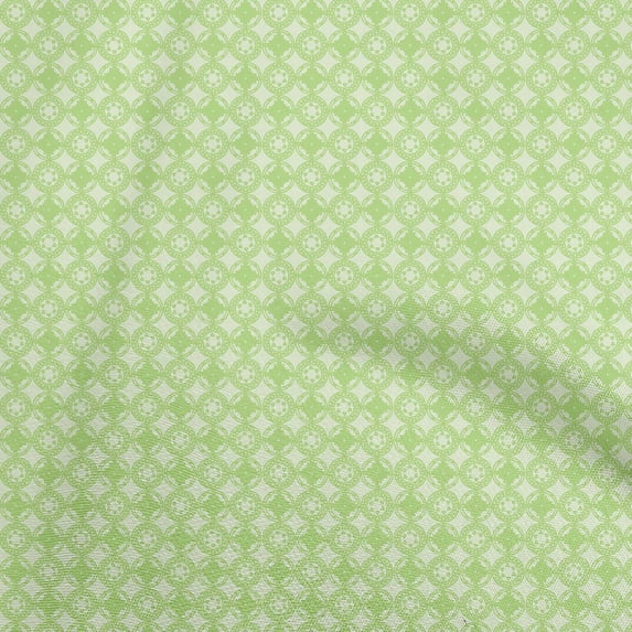 oneOone Rayon Light Green Fabric Geometric Fabric For Sewing Printed Craft Fabric By The Yard 56 Inch Wide