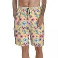 thumbnail image 1 of Hibiscus Board Shorts Beach Swimming Trunks Polyester Funny Men Swim Trunks, 1 of 5