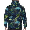 thumbnail image 7 of Picia Cartoon Dinosaur Pattern Casual Men's Hoodie - Lightweight Hooded Sweatshirt with Kangaroo Pocket, Comfortable Pullover for Everyday, Travel-X-Large, 7 of 7