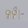 thumbnail image 6 of EOEMY 925 Sterling Silver Lightning Dangle Drop Huggie Hoop Earrings A1849-Gold, 6 of 8