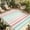 Coral Green, variant on Coral Cyan Stripe Outdoor Rug for Patio/Deck/Porch, Non-Slip Large Area Rug 3 x 5 Ft, Geometric Grey White Vertical Striped Indoor Outdoor Rugs Washable Area Rugs, Camping Rug Carpet Runner