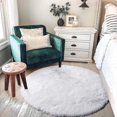 thumbnail image 5 of Blush Round Rug For Bedroom,fluffy Circle Rug For Kids Room,furry Carpet For Teen Girls Room, 5 of 5