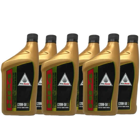 Honda Genuine OEM HP4 20W-50 Synthetic/Petrol Oil Blend 08C35-A25W0M - 6 Pack