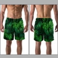 thumbnail image 3 of luoweisi Men's Beach Shorts Quick Dry Swim Trunks with Mesh Lining Tropical Leaves 2XL, 3 of 5