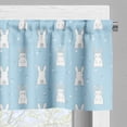 thumbnail image 3 of Ambesonne Easter Bunny Valance Pack of 2, Bunny Cartoon, 42"X12", Blue Cadet Blue, 3 of 5