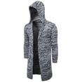 thumbnail image 5 of SPRING PARK Casual Men Solid Color Long Sleeve Pockets Thick Knitted Cardigan Hooded Gentle Coat, 5 of 7
