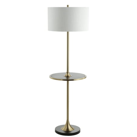 59u0022 Luce Metal/Wood LED Floor Lamp Black (Includes Energy Efficient Light Bulb) - JONATHAN Y
