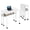 White, variant on Folding Rolling Desk, 31.5" Compact Foldable Table, Space Saving Sofa Table on Wheels for Home Office & Study, Easy Assembly