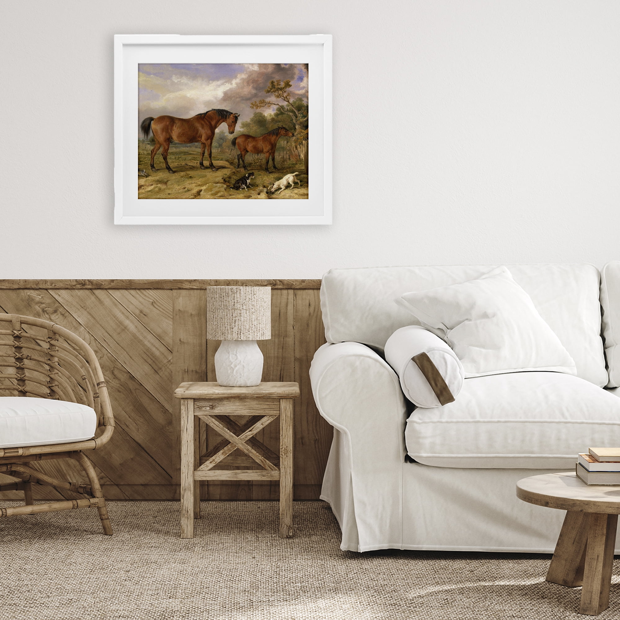Stupell Industries Classic Portrait of Horses White Framed Print Under Glass, design by Tina LeCour