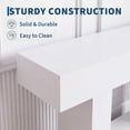 thumbnail image 6 of 55” Entryway Table with Charging Station & LED Light, Narrow Sofa Table for Hallway Living Room, Modern Farmhouse Console Table with Storage Shelf, White, 6 of 7