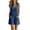 Navy #1, variant on WULMLEO Summer Rompers For Women V Neck Sleeveless Button Front Pants Casual Loose Fit Cotton Short Jumpsuits With Pockets Brown XL
