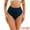 Dark Blue, variant on Women's High-Waisted Underwear Thong Briefs Lace Trim Panties XL Wine Red
