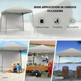 thumbnail image 6 of Gymax 10ft X 10ft Pop Up Tent Slant Leg Canopy W/ Roll-up Side Wall Grey, 6 of 10