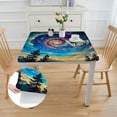 thumbnail image 2 of Acheng Galaxy Stars Trees Square Table Cover 100% Polyester Fiber 46*46, 2 of 8