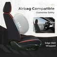 thumbnail image 6 of Coverado Car Seat Cover, Front Premium Leather Seat Protectors, Modern Cushion Universal Fit for Most Cars, Black&Red, 6 of 7