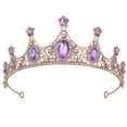 thumbnail image 1 of Miangastore Purple Rhinestone Crown for Women Vintage Style Wedding Hair Accessory 0.87x0.43 Inches, 1 of 8