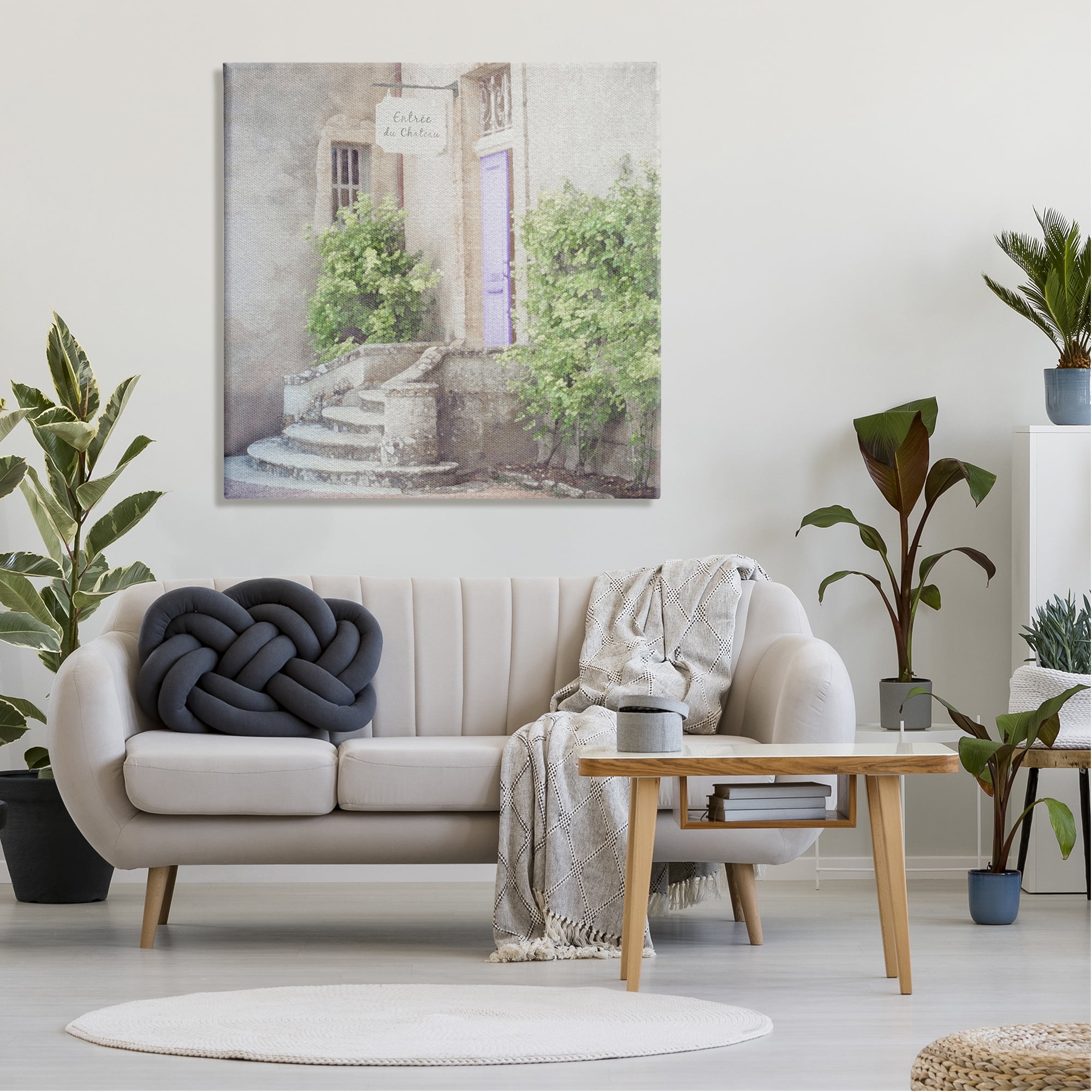 Stupell Industries French Shop View Travel & Places Painting Gallery Wrapped Canvas Print Wall Art, 36 x 36