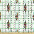 thumbnail image 2 of Ambesonne Feather Fabric by the Yard Upholstery, Bohemian Wavy Motifs, 1 Yard, Multicolor, 2 of 5