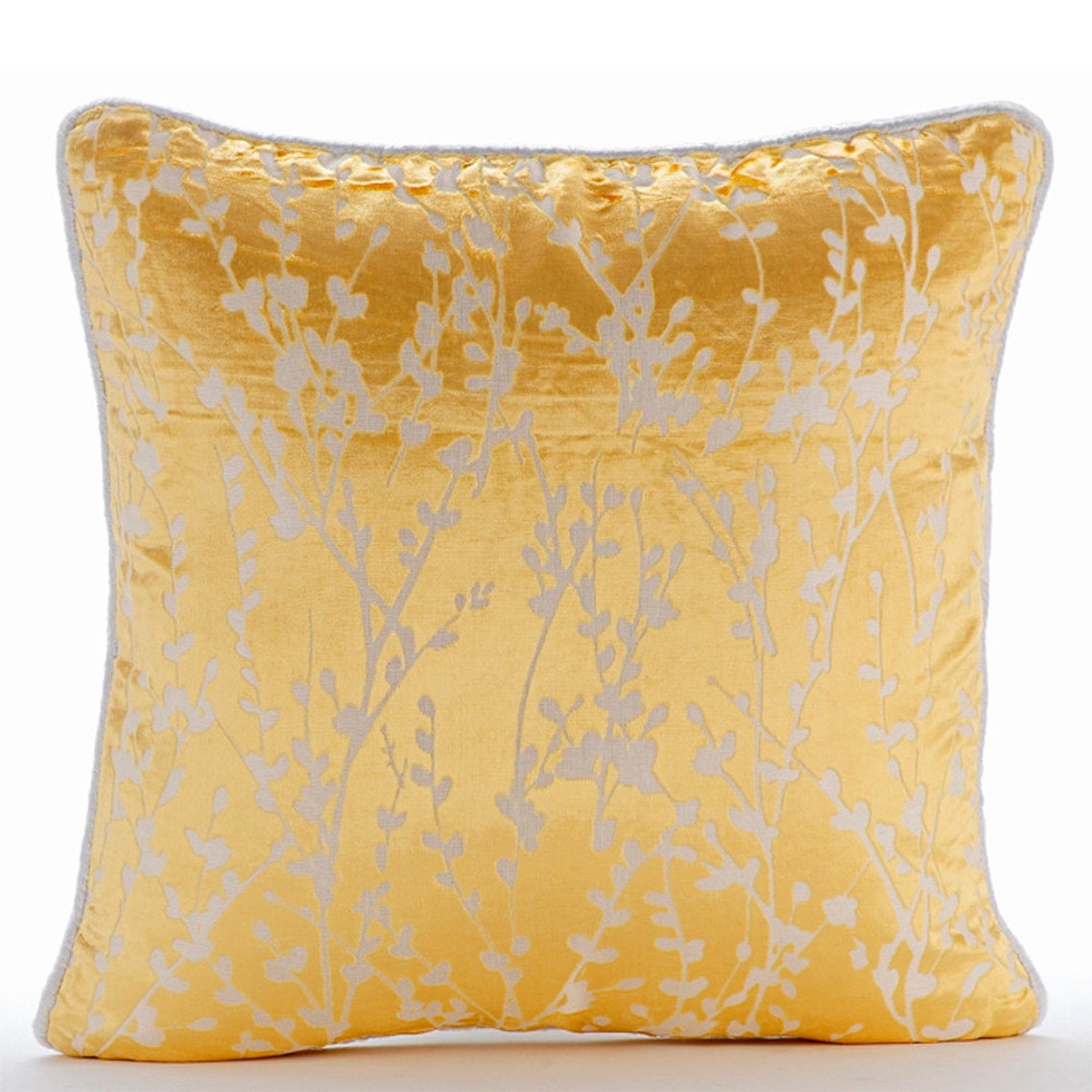 Pillow Cover, Mimosa Yellow Throw Pillows For Couch 16x16 inch (40x40